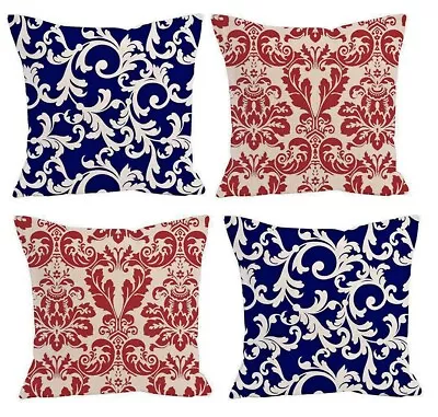 $34.99 • Buy 4-Pack Damask Throw Pillow Cover 20x20,Home Decor Outdoor-Insert Not Include