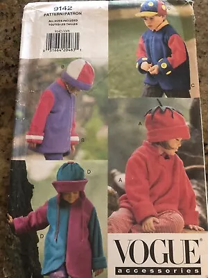 🌸 Vogue #9142 - Children's Winter Hats - Baseball Cap & Coats Pattern  2-6x  Ff • $11.39