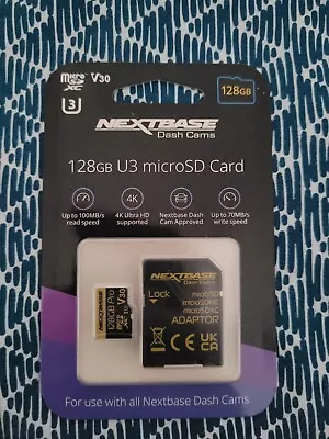 Nextbase 128GB U3 High Speed Micro SD Card For Dashcam - Brand New • £44.99