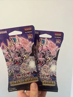 2x Valiant Smashers Booster Packs Yu-Gi-Oh Blister Packs • £0.99