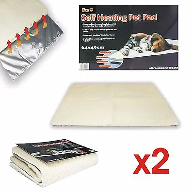 2x MAGIC AMAZING SELF HEATING THERMAL PET TUNNEL BED CAT DOG PUPPY WARM MAT SOFT • £10.99