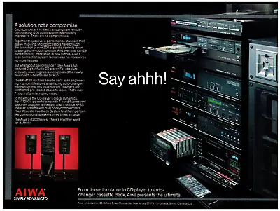 £13.75 • Buy AIWA Audio System CD Player 80's Tech Vintage Print Advertisement 8x11  1985