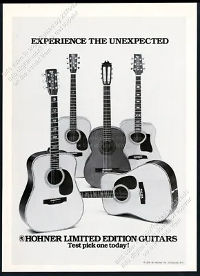 1976 Hohner Limited Edition Acoustic Guitar 5 Models Photo Vintage Print Ad • $9.99