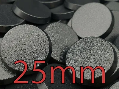 25mm Round Plain Wargaming Plastic Bases Warhammer Brand New Wargames • £3.99