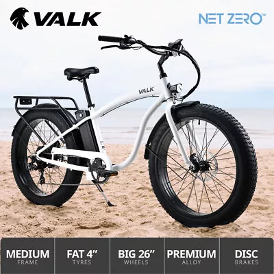 VALK Electric Fat Tyre Cruiser Bike With Throttle Bicycle E-Bike EBike Beach • $1344