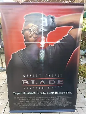 BLADE Original 1998 6ft 4ft Double Sided Vinyl Theater Banner Poster 1998 • $149.95