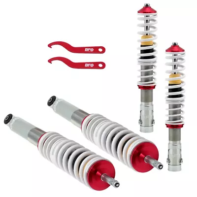 Coilover Set Adj. Suspension Lowering Shock Kits For VW MK2 MK3 GOLF JETTA Red • $209