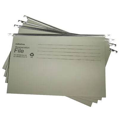 £15.99 • Buy Green Foolscap Hanging Suspension Files Tabs Insert Cabinet Filing Folders 