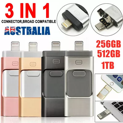 $21.99 • Buy 1TB USB I Flash Drive Disk Storage Memory Stick For IPhone IPad PC IOS Android