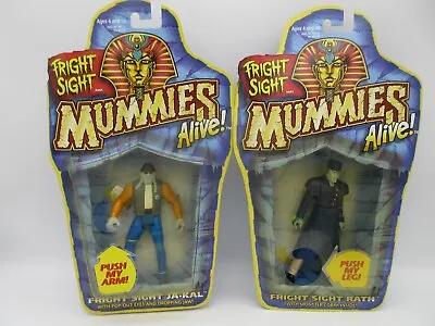 Lot Of 2 Mummies Alive FRIGHT SIGHT RATH & JA-KAL Figures NIP! [Kenner 1997] • $14.99