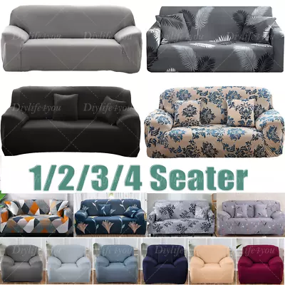 1/2/3/4 Seater Elastic Stretch Sofa Covers Slipcover Couch Furniture Protector • $18.59