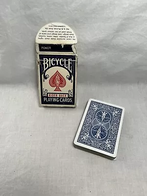 Vintage  BICYCLE RIDER BACK 808  Playing Cards US Playing Card Co Complete Blue • $8.99