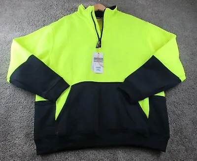 Work Zone High Visibility Work Fleece/Pullover 2XL XXL 1/4 Zip  • $29.99