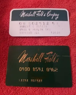 Vintage Marshall Field's Department Store Credit Cards From 1960's & 1990's • $35