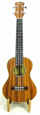 $99 • Buy Alulu Solid Acacia Koa Tenor Ukulele, Natural Wood Grain, Hard Case, HU754