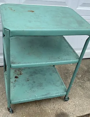 $35.95 • Buy VTG Cosco 3 Tier Rolling Kitchen Cart Bar NJ PICK UP ONLY Upcycle Restore DIY 