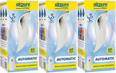 £12.83 • Buy 3 X Airpure Automatic Air Freshener Spray Machine 60 Day Freshness Home / Office