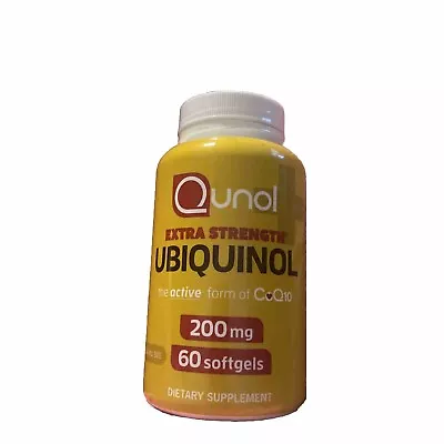 Qunol Extra Strength Ubiquinol CoQ10 200mg 60 Softgels Supplement Exp:04/2026 • $28