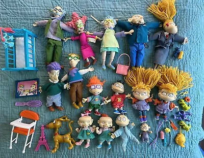 Lot Of 16 Vintage Nickelodeon Rugrats Doll Figures Mattel 1997 With Accessories • $100