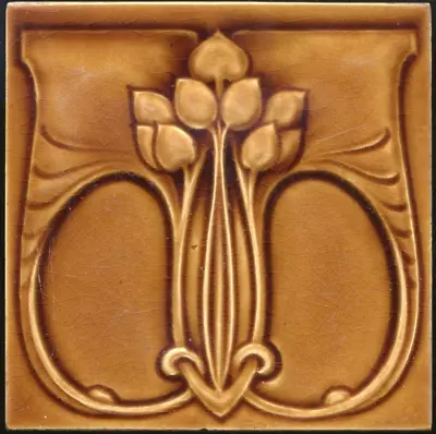 Art Nouveau Vintage Ceramic Tile Rare Reproduction Majolica Alfred Meakin UK • $19.79