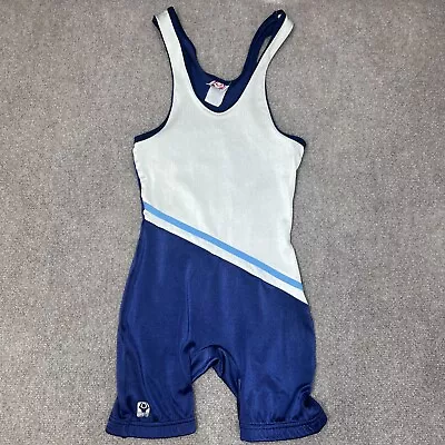 Brute Wrestling Singlet Mens Small Blue White Folkstyle High School USA Made • $29.99