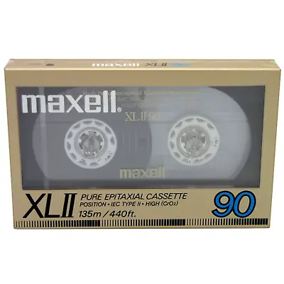 ⭐⭐️⭐️ Maxell Xlii 90 Pure Epitaxial Blank Chrome Audio Cassette Tape (1986 ) New • £19.66