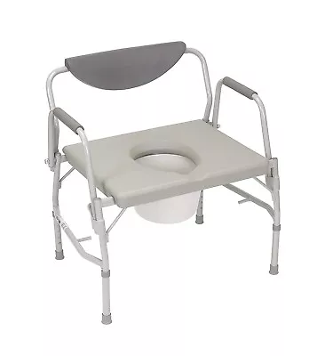 DRIVE Medical Deluxe Bariatric Drop-Arm Commode 11135-1 1000lb Weight Capacity • $199