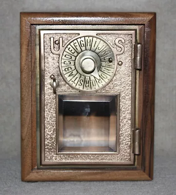 Antique USPS P O Post Office Box Door Bank With Combination • $172