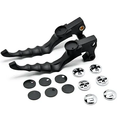 Skull Motorcycle Black Hand Levers Brake Clutch Controls For Harley Sportsters • $31.99