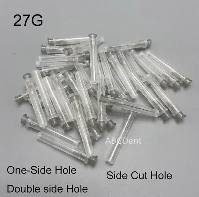 Dental Endo Irrigation Needle Syringe Tips Disposable 27G 1/2 Side Hole Notched • $5.60