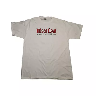 Meat Loaf Tour T-Shirt 2010 Large White Fired From T-shirt Cannon Belfast Gig • £49.99