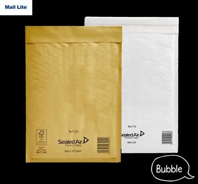Mail Lite Padded Envelopes Bubble Mailer Bags White Or Gold A000 B00 C0 D1 F3 E2 • £222.99