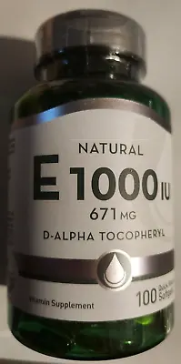Vitamin E 1000IU 120 Softgels D-Alpha Tocopherols & Mixed Tocopherols Non GMO • $32.44