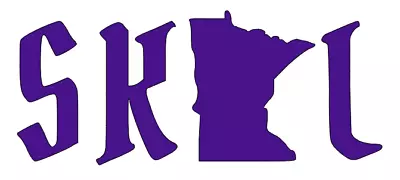 Permanent Vinyl Car Decal Sticker - Skol Minnesota Vikings NFL State MN Football • $5.35