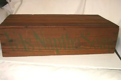 Vtg Fels-naptha Bar Soap Wooden Shipping Crate Box Green & Red Ink  • $114.99