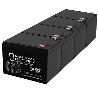 Mighty Max 12V 12AH Replacement Battery For Pride Mobility GoGo Scooter - 4 Pack • $104.99