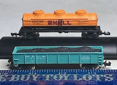 Bachmann N Scale Train Car Shell Triple Dome Tanker  Orange & Blue Coal Gondola • $16.96