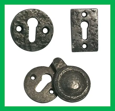 £3.20 • Buy JEDO Handforged Iron Traditional Pewter Door Keyhole Escutcheons Lock Cover