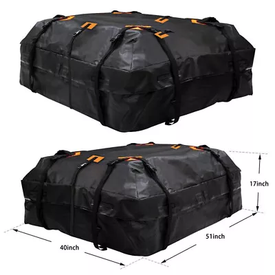 600D Waterproof Car Roof Top Rack Carrier Cargo Luggage Storage Cube Bag L8D2 • $34.89