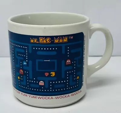 Vintage Ms. Pac-Man Arcade Game Coffee Mug 1981 Bally Midway Yum Yum Cute! BIN26 • $19.95