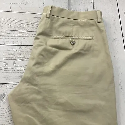 J. Crew Ludlow Men's W33 X L28 Tan Slim Fit Flat Cotton Front Khaki Chino Pants • $11.04