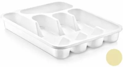 £5.59 • Buy 5 Compartment Drawer Cutlery Storage Organiser Plastic Tray 