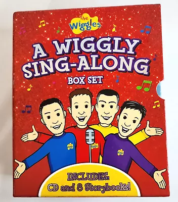 The Wiggles: A Wiggly Sing-Along Box Set  A CD & 8 Board Books (1 Missing Book ) • $27