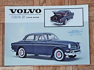 1962-1963 Volvo 122S Dark Gray 4 Door  Sales Brochure Sheet Excellent Original • $6