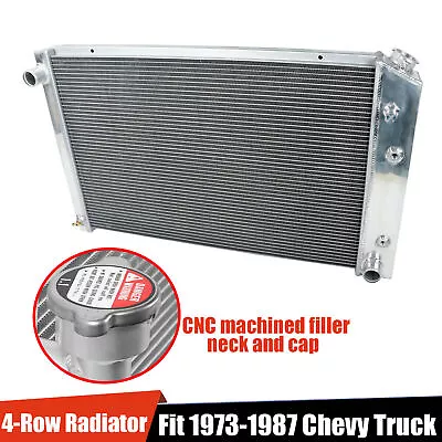 Aluminum Core Radiator 4 Row For 1973-1987 Chevy C/K 10/20/30 1973-1991 Blazer • $166.99