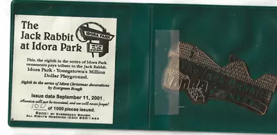 Idora Park Jack Rabbitt Ohio Metal Christmas Ornament 2001 #100 Of 1000 • $20