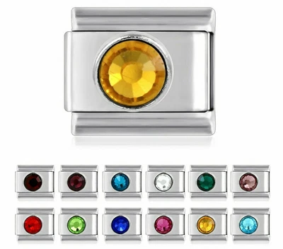 £4.25 • Buy Classic Italian 9mm Charm Fits Classic Italian Bracelet-birthstones