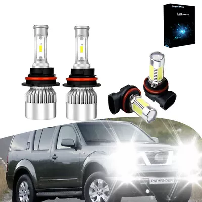 4x LED Headlight Conversion Kit Bulb 6000K Fog Light For Nissan Pathfinder 05-12 • $23.09