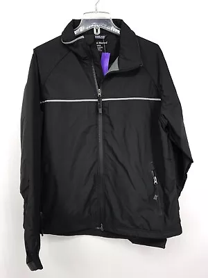 $39.99 • Buy West Marine Large L Windward Jacket Men’s Zip Reflective Black Waterproof EUC