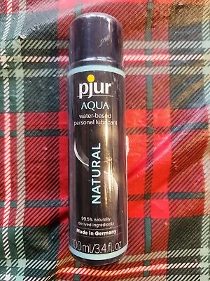 Pjur Aqua Natural Water Based Personal Lubricant 3.4 Oz New Sealed. • $14.99